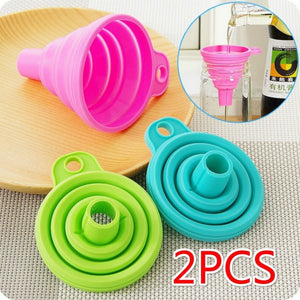 2PCS Silicone Folding Funnel