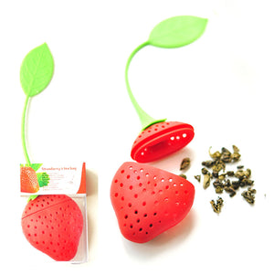 1pc Silicone Strawberry Tea Strainer