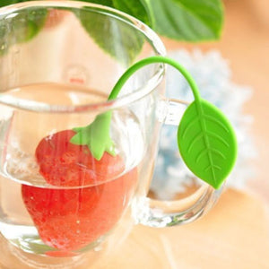 1pc Silicone Strawberry Tea Strainer