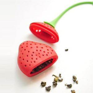 1pc Silicone Strawberry Tea Strainer